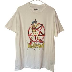 Playboi Carti Whole Lotta Red Anime White Tee Artist T-shirt Rare Merch Graphic